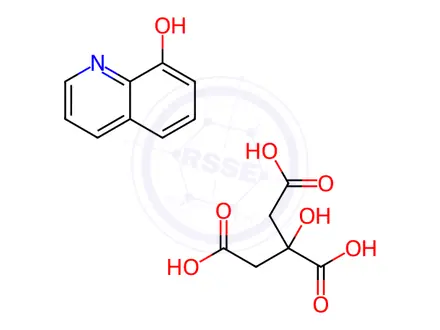 Chemical structure of Quinolin-8-ol 2-hydroxypropane-1,2,3-tricarboxylate