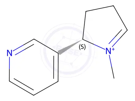 Chemical structure of S-(-)-Nicotine-Δ1’(5’)-iminium Diperchlorate Salt