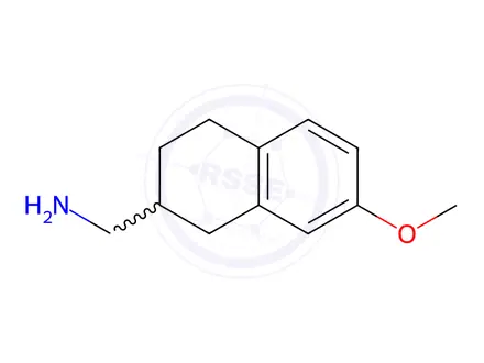 Chemical structure of 2-Naphthalenemethanamine, 1,2,3,4-tetrahydro-7-methoxy-