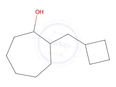 Chemical structure of 2-(Cyclobutylmethyl)cycloheptan-1-ol