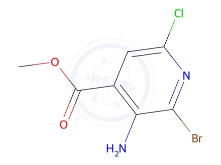 Chemical structure of Methyl 3-amino-2-bromo-6-chloroisonicotinate