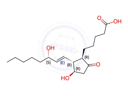 Chemical structure of 2,3-Dinor Prostaglandin E1