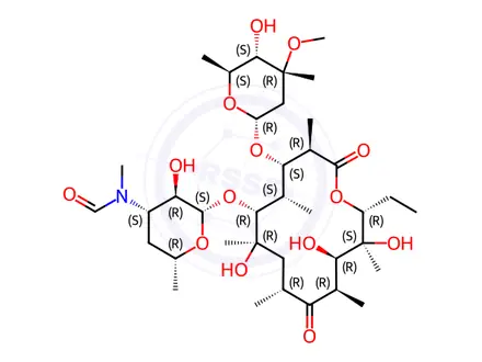 Chemical structure of N-Formyl Erythromycin A (>90%)