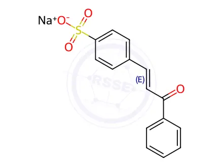 Chemical structure of 4-(3-Oxo-3-phenyl-1-propenyl)benzenesulfonic acid sodium salt