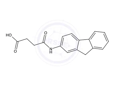 Chemical structure of 4-((9H-Fluoren-2-yl)amino)-4-oxobutanoic acid