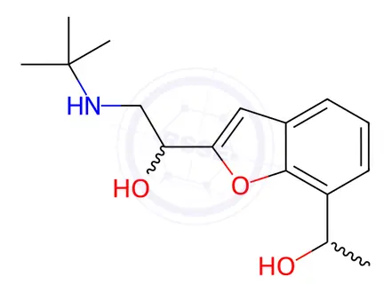 Chemical structure of 1'-Hydroxy Bufuralol (Mixture of Diastereomers)