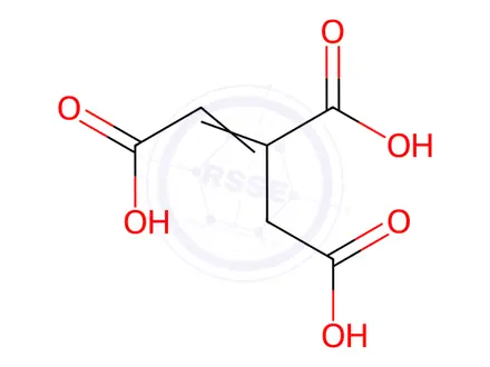 Chemical structure of Aconitic Acid