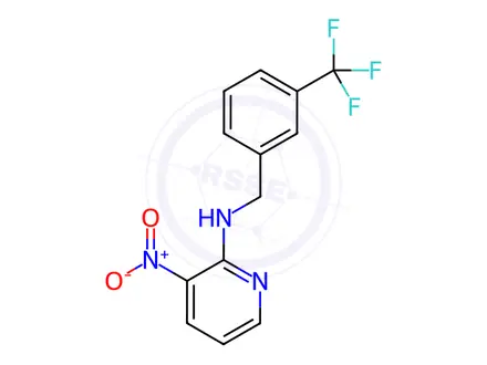 Chemical structure of 3-Nitro-N-{[3-(trifluoromethyl)phenyl]methyl}pyridin-2-amine
