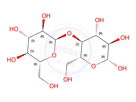 Chemical structure of BETA-D-GLUCOPYRANOSYL(1-4)-D-GLUCOPYRANOSE