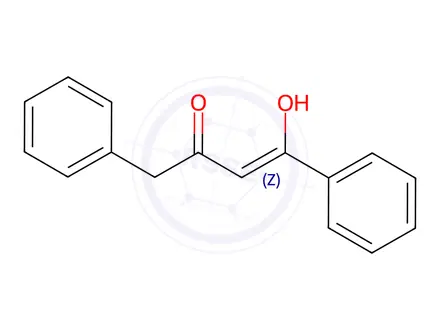 Chemical structure of (Z)-4-hydroxy-1,4-diphenyl-but-3-en-2-one
