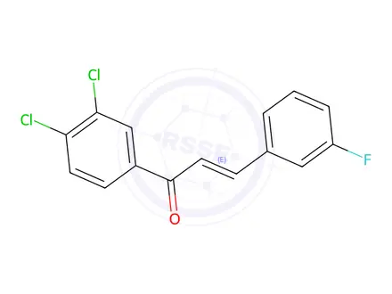 Chemical structure of (2E)-1-(3,4-Dichlorophenyl)-3-(3-fluorophenyl)prop-2-en-1-one