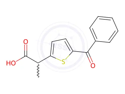 Chemical structure of Tiaprofenic Acid