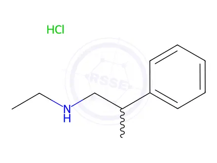 Chemical structure of N-Ethyl-β-methyl-phenethylamine Hydrochloride