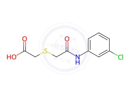 Chemical structure of 2-{[2-(3-chloroanilino)-2-oxoethyl]sulfanyl}acetic acid