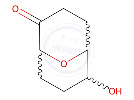 Chemical structure of 9-Oxabicyclo[3.3.1]nonan-2-one, 6-hydroxy-