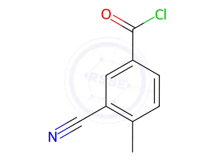 Chemical structure of Benzoyl chloride, 3-cyano-4-methyl-(9CI)