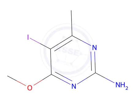 Chemical structure of 5-Iodo-4-methoxy-6-methylpyrimidin-2-amine
