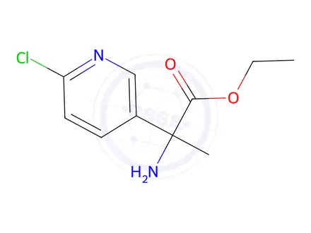 Chemical structure of Ethyl 2-amino-2-(6-chloropyridin-3-yl)propanoate
