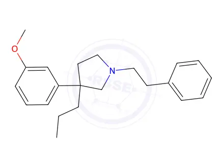 Chemical structure of 3-(3-Methoxyphenyl)-1-(2-phenylethyl)-3-propylpyrrolidine