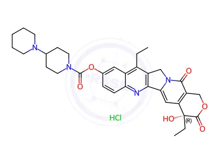 Chemical structure of Irinotecan EP Impurity L HCl (R-Irinotecan HCl)