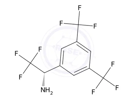Chemical structure of (S)-1-(3,5-bis(trifluoromethyl)phenyl)-2,2,2-trifluoroethan-1-amine