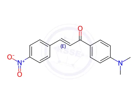 Chemical structure of (E)-1-[4-(dimethylamino)phenyl]-3-(4-nitrophenyl)prop-2-en-1-one