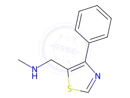 Chemical structure of N-Methyl-1-(4-phenyl-1,3-thiazol-5-yl)methanamine dihydrochloride