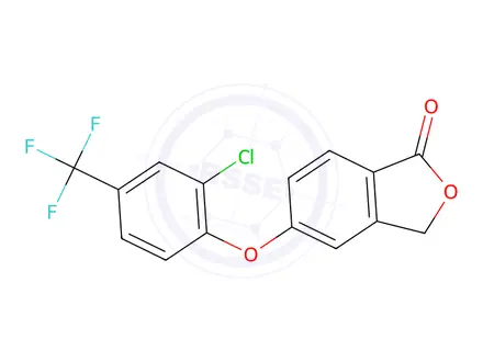 Chemical structure of 5-(2-Chloro-4-(trifluoromethyl)phenoxy)isobenzofuran-1(3H)-one
