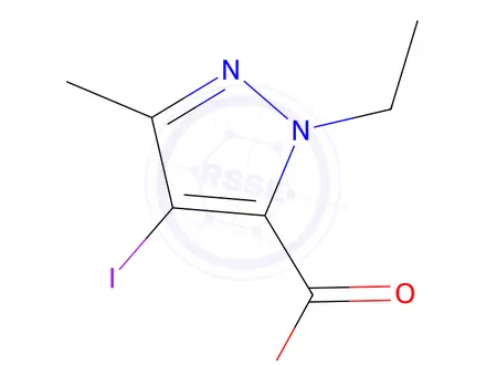Chemical structure of 1-Ethyl-4-iodo-3-methyl-1H-pyrazole-5-carboxylic acid