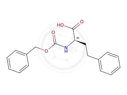 Chemical structure of (R)-2-(((benzyloxy)carbonyl)amino)-4-phenylbutanoic acid