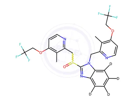 Chemical structure of N-[3-Methyl-4-(2,2,2-trifluoroethoxy)-2-pyridinyl]methyl Lansoprazole-d4