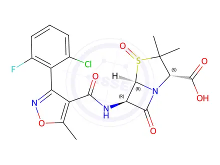 Chemical structure of Flucloxacillin impurity 11