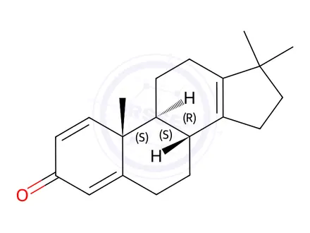 Chemical structure of 17,17-Dimethyl-18-norandrosta-1,4,13-trien-3-one