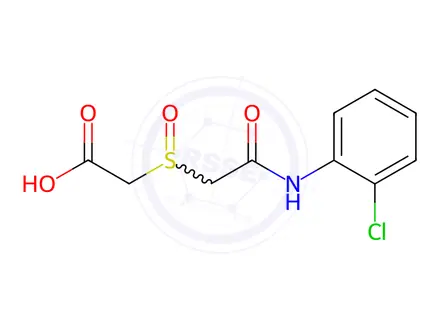 Chemical structure of 2-{[2-(2-chloroanilino)-2-oxoethyl]sulfinyl}acetic acid