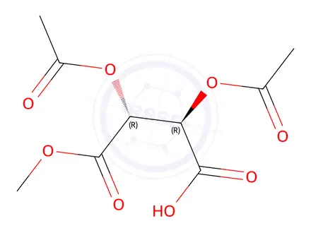 Chemical structure of (R,R)-Tartaric Acid Monomethyl Ester Diacetate