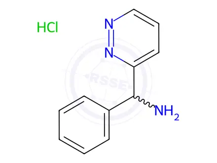 Chemical structure of Phenyl(pyridazin-3-yl)methanamine hydrochloride