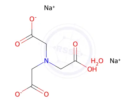 Chemical structure of Sodium 2,2'-((carboxymethyl)azanediyl)diacetate hydrate