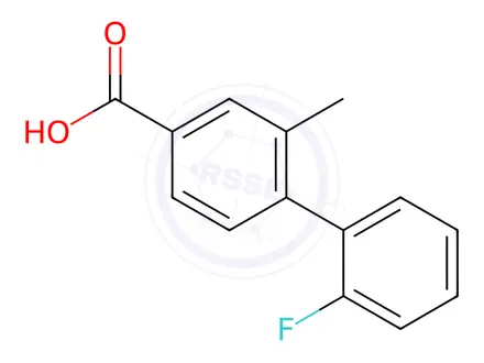 Chemical structure of 2'-FLUORO-2-METHYLBIPHENYL-4-CARBOXYLIC ACID