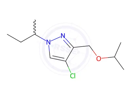 Chemical structure of 1-sec-butyl-4-chloro-3-(isopropoxymethyl)-1H-pyrazole