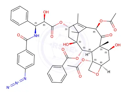 Chemical structure of 3'-(4-azidobenzamido)taxol