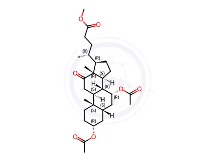 Chemical structure of Methyl 3α,7α-Diacetoxy-12-oxo-5β-cholan-24-oate