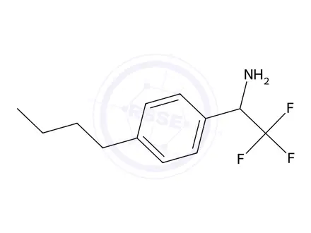 Chemical structure of 1-(4-Butylphenyl)-2,2,2-trifluoroethan-1-amine