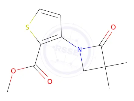 Chemical structure of Methyl 3-(3,3-dimethyl-2-oxoazetidin-1-yl)thiophene-2-carboxylate