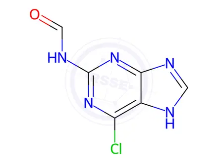 Chemical structure of N-(6-Chloro-9H-purin-2-yl)formamide