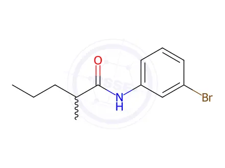 Chemical structure of N-(3-bromophenyl)-2-methylpentanamide