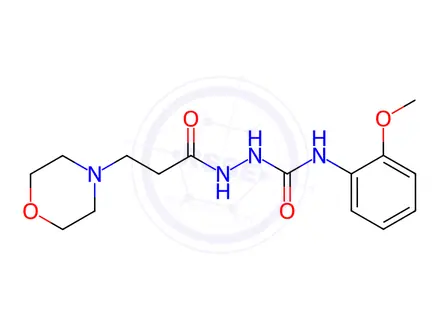 Chemical structure of N-(2-Methoxyphenyl)-2-(3-morpholinopropanoyl)hydrazine-1-carboxamide