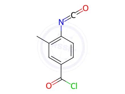 Chemical structure of Benzoyl chloride, 4-isocyanato-3-methyl-(9CI)