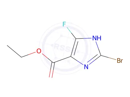 Chemical structure of Ethyl 2-bromo-5-fluoro-1H-imidazole-4-carboxylate