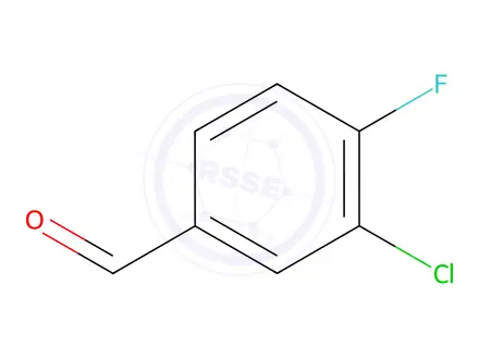 Chemical structure of 3-Chloro-4-fluorobenzaldehyde