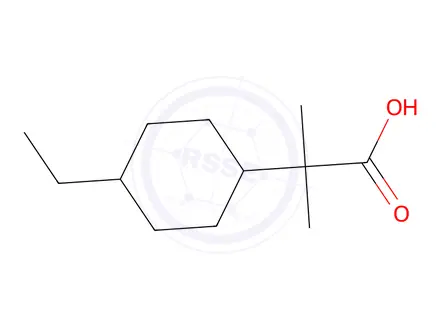 Chemical structure of 2-(4-Ethylcyclohexyl)-2-methylpropanoic acid